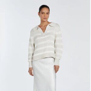 DISSH Cream V-Neck Sweater NWT